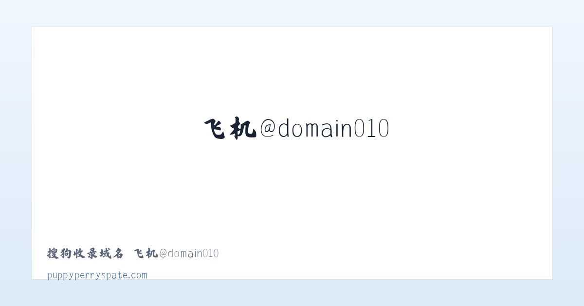 搜狗收录域名 飞机@domain007 主图